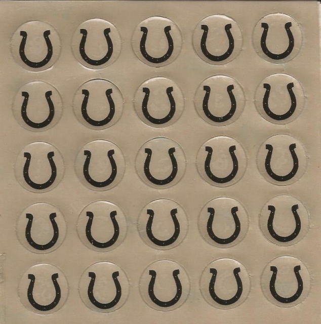 25 Horse Shoe Award Decals 1/2"